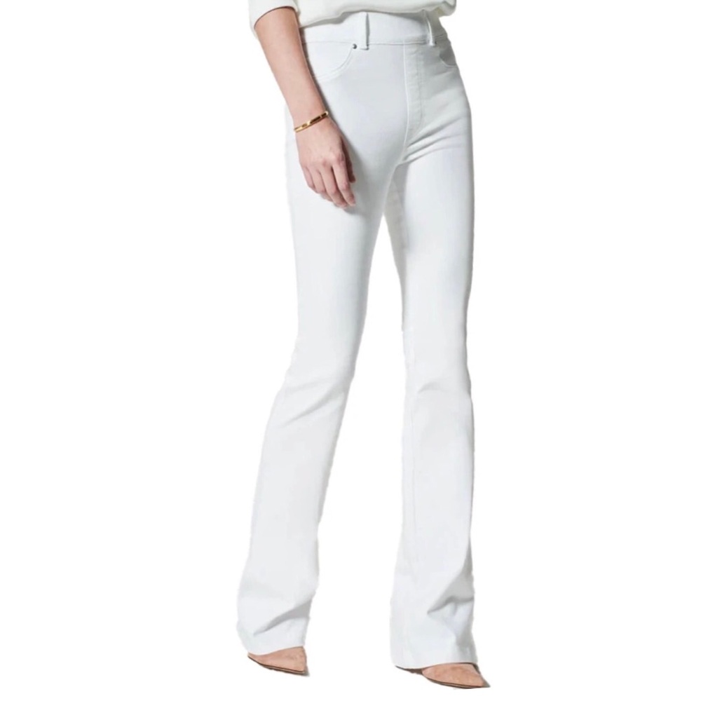 Spanx Pull On White Slimming Flare Leg Jeans Size 3X